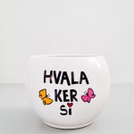 Lonec Bali z ročno poslikavo Hvala, ker si - 13 cm